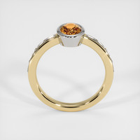 1.09 Ct. Orangish Brown Sapphire Ring, 14K White & Yellow 3
