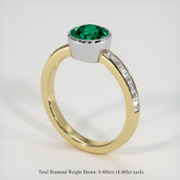 1.20 Ct. Emerald Ring, 18K White & Yellow 2