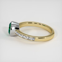 1.20 Ct. Emerald Ring, 18K White & Yellow 4