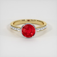 1.81 Ct. Ruby Ring, 18K White & Yellow 1
