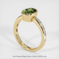 1.66 Ct. Green Tourmaline Ring, 10K Yellow Gold 2