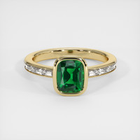 1.53 Ct. Tsavorite Garnet Ring, 10K Yellow Gold 1
