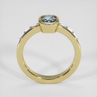 1.10 Ct. Greenish Blue Sapphire Ring, 10K Yellow Gold 3