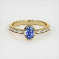 0.86 Ct. Blue Sapphire Ring, 14K Yellow Gold 1