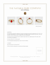 Ruby Ring 1.08 Ct. 14K Yellow Gold Appraisal