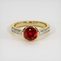 1.58 Ct. Ruby Ring, 14K Yellow Gold 1