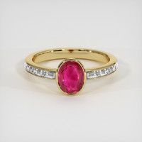 1.31 Ct. Ruby Ring, 14K Yellow Gold 1