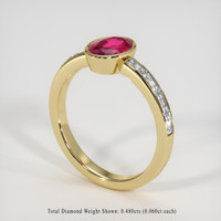 1.31 Ct. Ruby Ring, 14K Yellow Gold 2