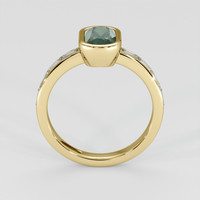 1.54 Ct. Bluish Green Sapphire Ring, 14K Yellow Gold 3