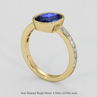 2.34 Ct. Blue Sapphire Ring, 14K Yellow Gold 2