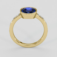 2.34 Ct. Blue Sapphire Ring, 14K Yellow Gold 3