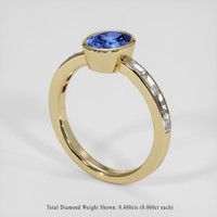 1.48 Ct. Blue Sapphire Ring, 14K Yellow Gold 2
