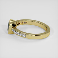 1.10 Ct. Greenish Blue Sapphire Ring, 14K Yellow Gold 4