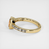 1.09 Ct. Orangish Brown Sapphire Ring, 14K Yellow Gold 4