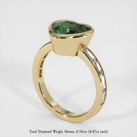 3.64 Ct. Green Sapphire Ring, 14K Yellow Gold 2