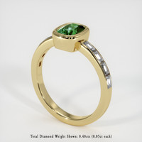 0.75 Ct. Sapphire Ring, 14K Yellow Gold 2