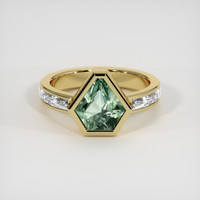 1.80 Ct. Green Sapphire Ring, 14K Yellow Gold 1