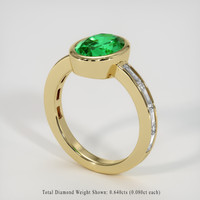 1.92 Ct. Emerald Ring, 18K Yellow Gold 2