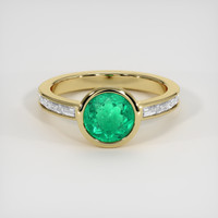 1.18 Ct. Emerald Ring, 18K Yellow Gold 1