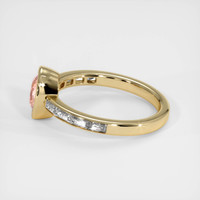 1.09 Ct. Padparadscha Sapphire Ring, 18K Yellow Gold 4