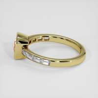 0.76 Ct. Peach Sapphire Ring, 18K Yellow Gold 4