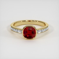 1.31 Ct. Ruby Ring, 18K Yellow Gold 1