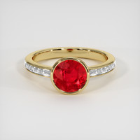 1.81 Ct. Ruby Ring, 18K Yellow Gold 1