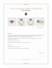 Ruby Ring 6.66 Ct., 18K Yellow Gold Appraisal