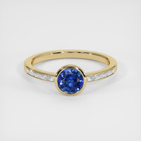 1.38 Ct. Blue Sapphire Ring, 18K Yellow Gold 1