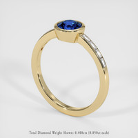 1.38 Ct. Blue Sapphire Ring, 18K Yellow Gold 2