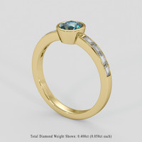 0.83 Ct. Bi Color Sapphire Ring, 18K Yellow Gold 2