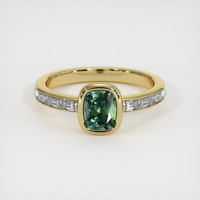 0.75 Ct. Sapphire Ring, 18K Yellow Gold 1