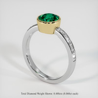 1.20 Ct. Emerald Ring, 18K Yellow & White 2