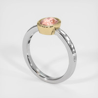 1.09 Ct. Padparadscha Sapphire Ring, 18K Yellow & White 2