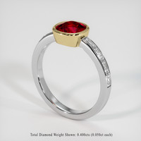 1.31 Ct. Ruby Ring, 18K Yellow & White 2