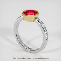 1.81 Ct. Ruby Ring, 18K Yellow & White 2