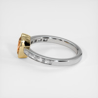 1.09 Ct. Orangish Brown Sapphire Ring, 18K Yellow & White 4