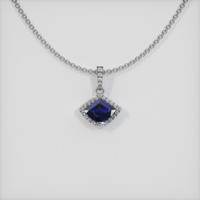 1.70 Ct. Sapphire Pendant, Platinum 950 1