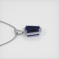 3.43 Ct. Sapphire Pendant, 14K White Gold 3
