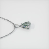 0.70 Ct. Sapphire Pendant, 14K White Gold 3