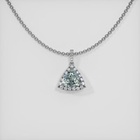 1.22 Ct. Sapphire Pendant, 14K White Gold 1