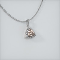 0.91 Ct. Sapphire Pendant, 14K White Gold 2