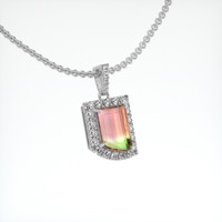 1.45 Ct. Gemstone Pendant, 18K White Gold 2