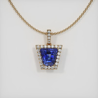 2.06 Ct. Sapphire Pendant, 14K Yellow Gold 1