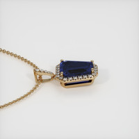 3.43 Ct. Sapphire Pendant, 14K Yellow Gold 3