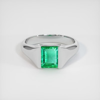 1.11 Ct. Emerald   Ring, Platinum 950 1