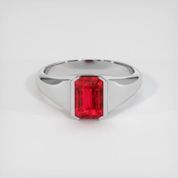 2.08 Ct. Ruby Ring, Platinum 950 1