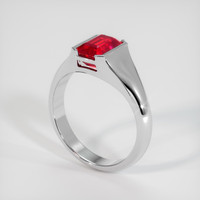 2.08 Ct. Ruby Ring, Platinum 950 2