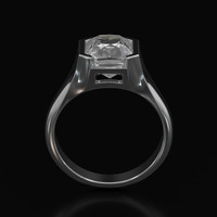 4.80 Ct. White Sapphire Ring, Platinum 950 3