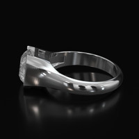 4.80 Ct. White Sapphire Ring, Platinum 950 4